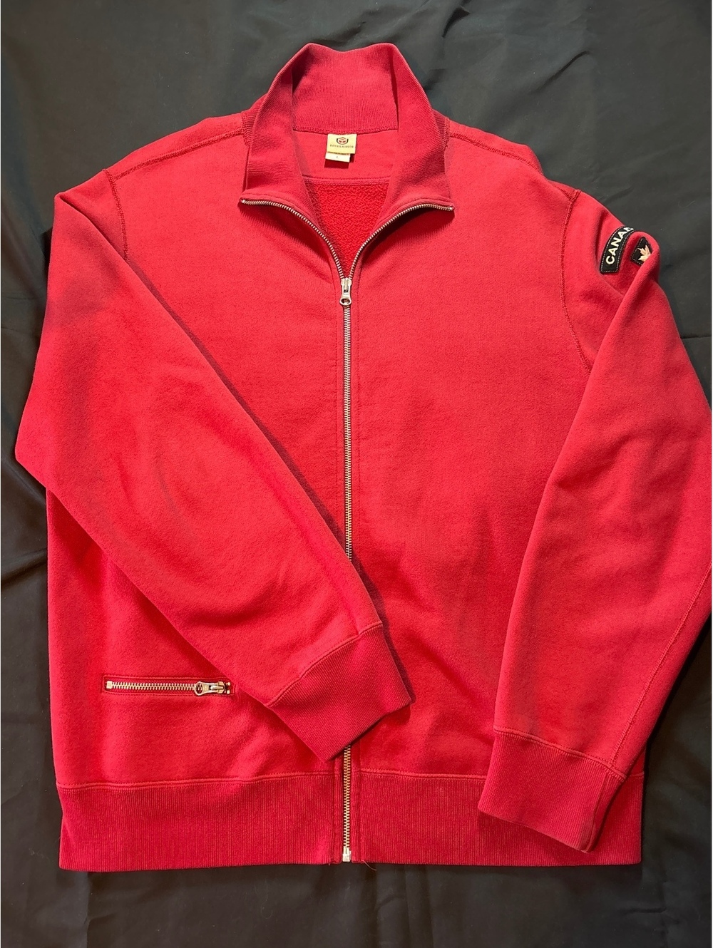 Vintage DAK Wilkinson Canada Full Zip Sweatshirt Large Union Made Maple Leaf
